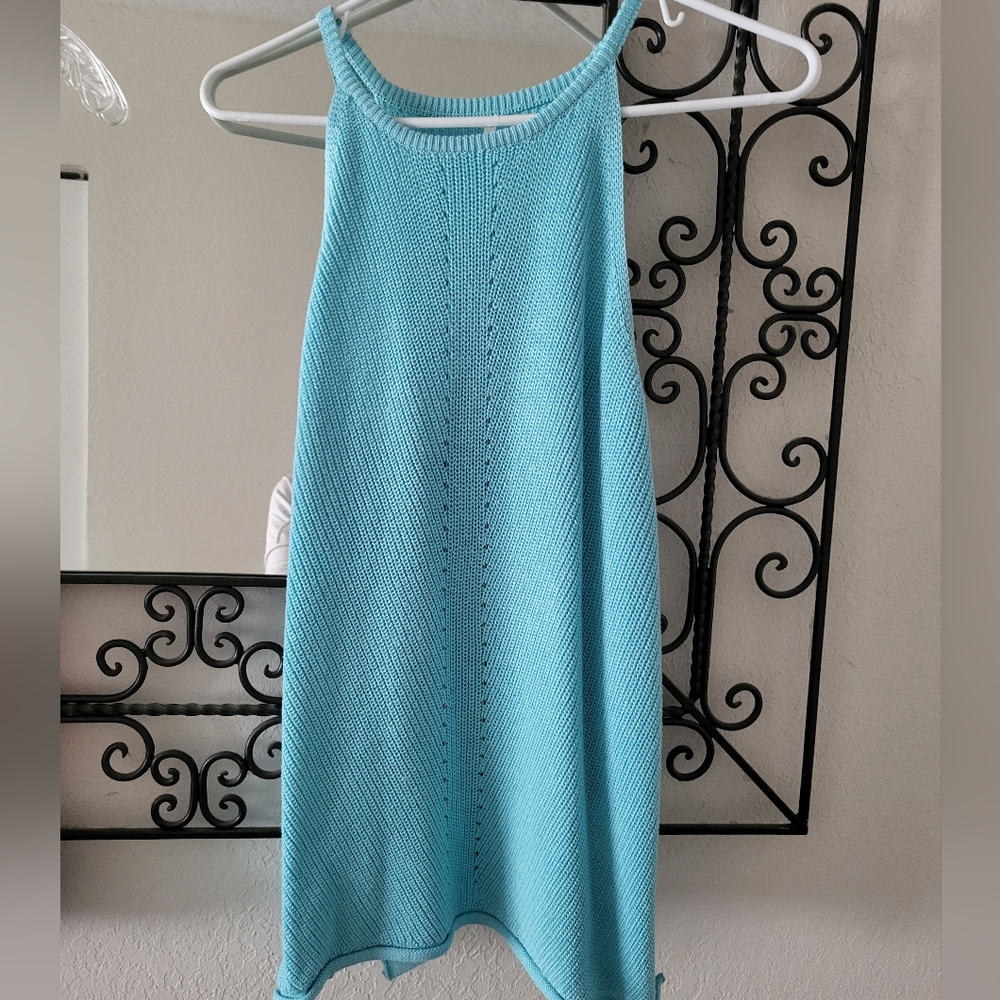 Teal sweater tank